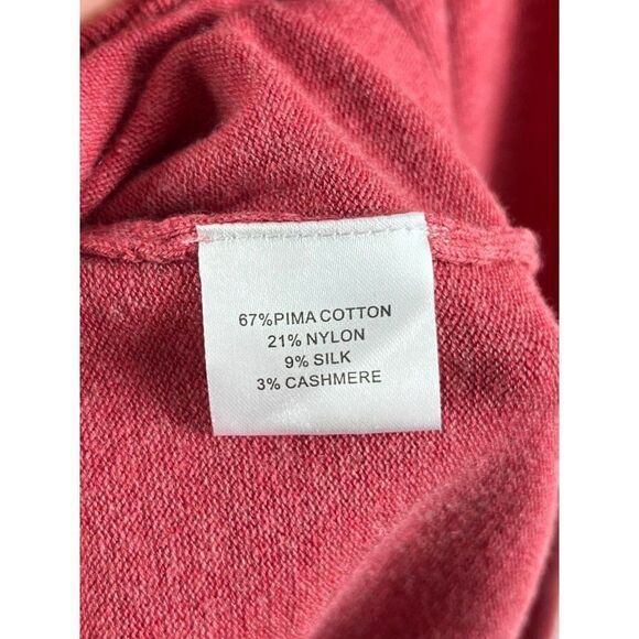 Peter Millar Cashmere Blend Crewneck Pullover Long Sleeve Sweater XL Heather Red - Picture 5 of 7